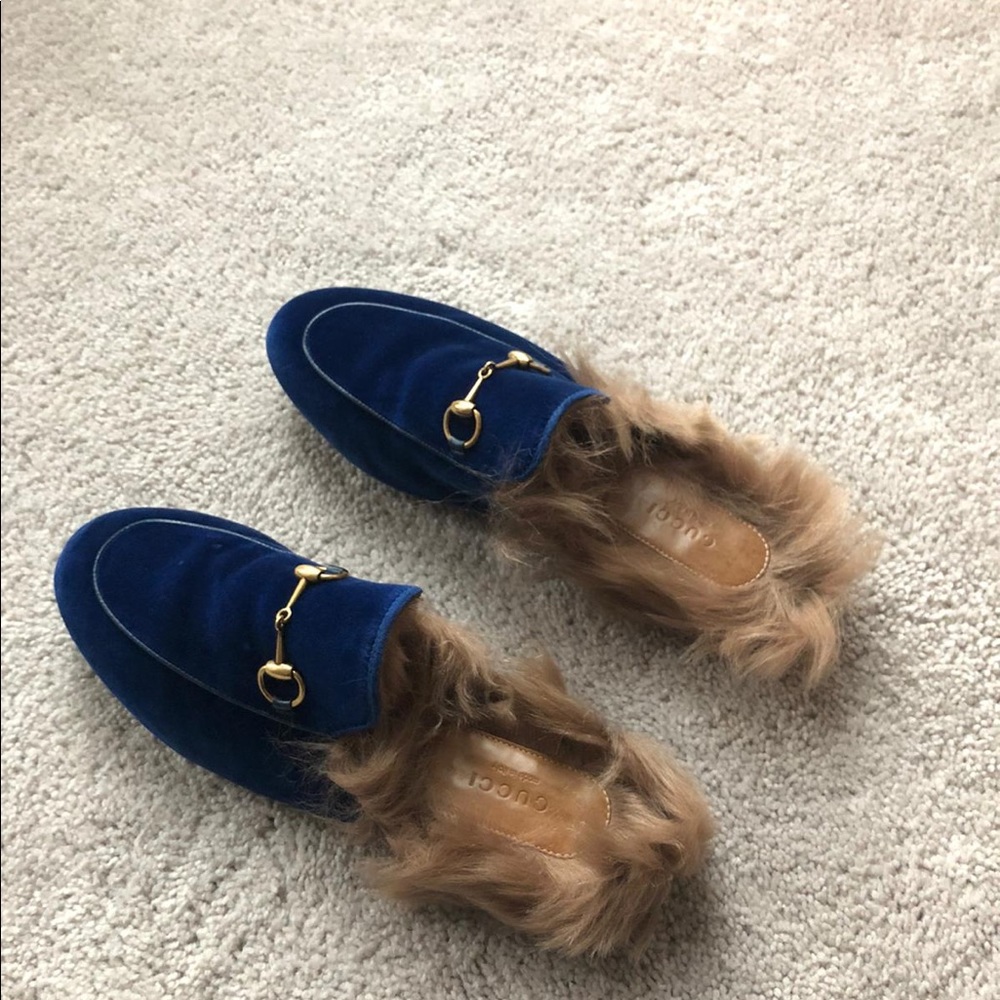 Gucci Princetown velvet slipper